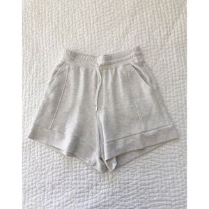 Varley Alder DoubleSoft Shorts Women Medium High Rise Heather Gray Lounge Travel